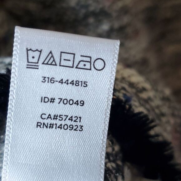 LOFT SHIFT DRESS JUMPER SIZE MEDIUM TEXTURED BLACK CREAM WHITE KNIT OFFICE WORK - Picture 8 of 10